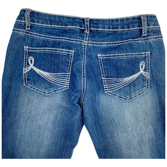 Bongo Vintage Jeans-SIZE 5 JUNIOR- Low Rise Flare Jeans Y2K - Picture 9 of 14